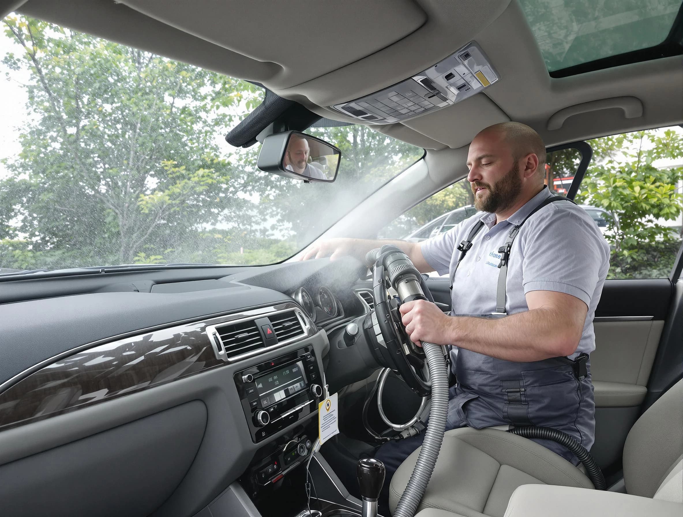 McCalla Air Duct Cleaning specialist performing professional car duct cleaning in McCalla