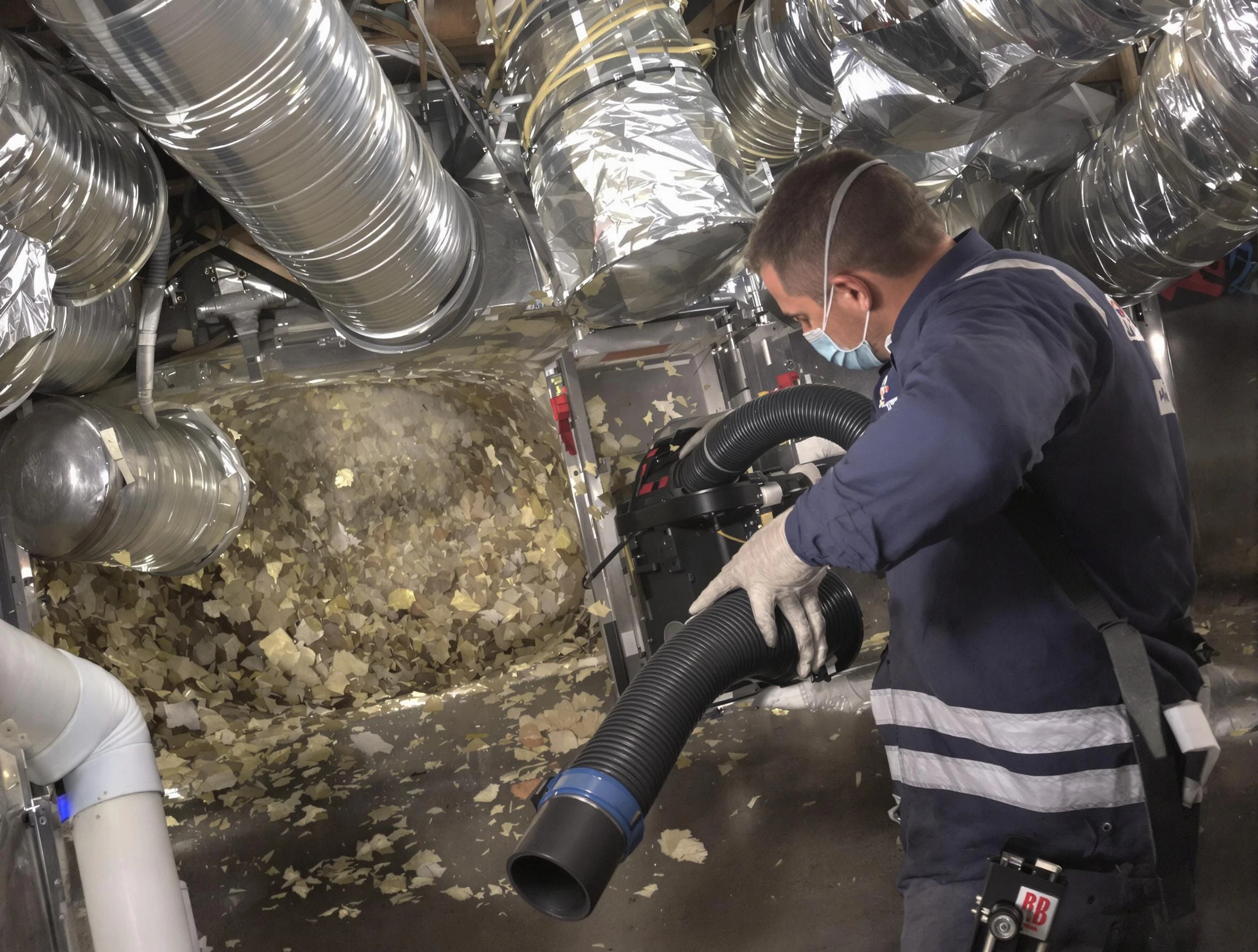 McCalla Air Duct Cleaning specialist operating negative pressure cleaning equipment for thorough duct maintenance in McCalla